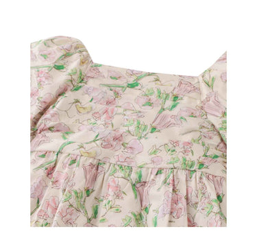 Gingersnaps Floral Print Dress with Ruched On Front Bodice