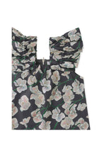 Load image into Gallery viewer, Gingersnaps Orchid Print Swing Dress With Ruffle Sleeves

