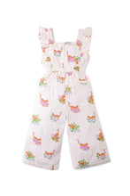 Load image into Gallery viewer, Gingersnaps Printed Muslin Jumpsuit with Ruffled Sleeves
