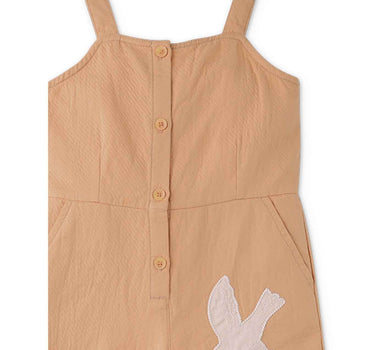 Gingersnaps Strappy Jumpsuit with Front Button Closure and Appliques