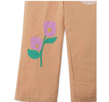 Gingersnaps Strappy Jumpsuit with Front Button Closure and Appliques