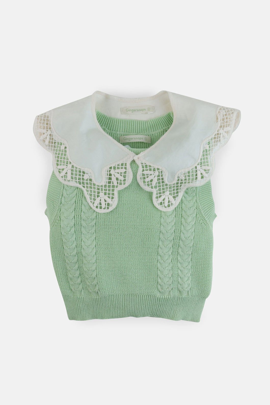Gingersnaps Knit Top with Detachable Collar