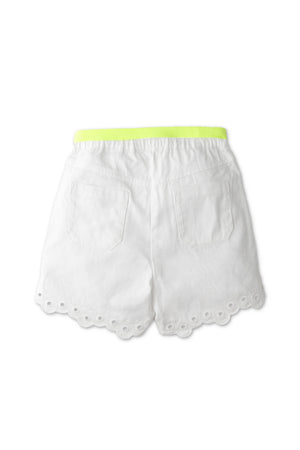 Gingersnaps Scalloped Paper Bag Shorts with Garisson Belt