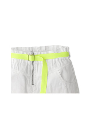 Gingersnaps Scalloped Paper Bag Shorts with Garisson Belt