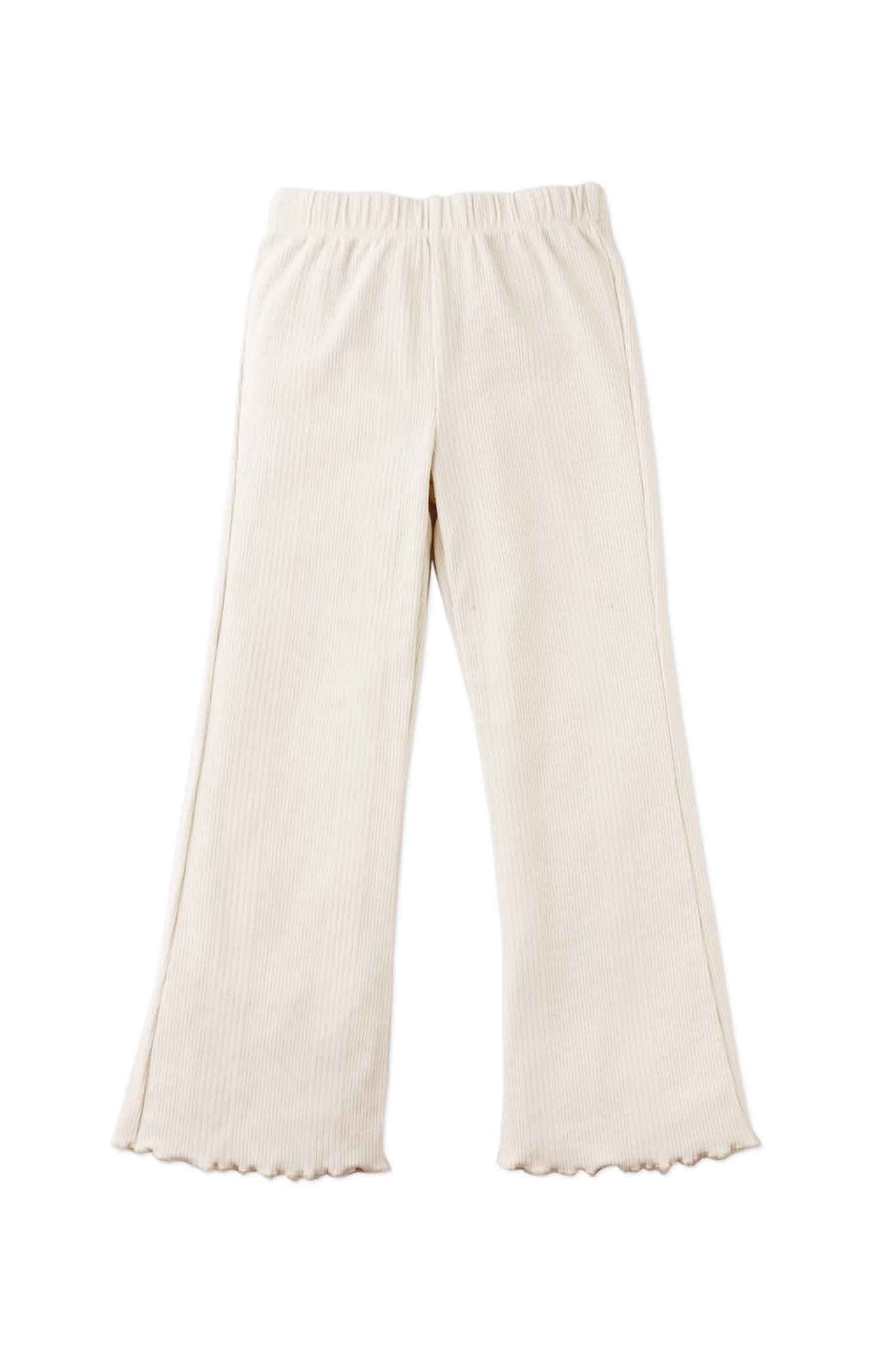 Gingersnaps Plain Ribbed Flare Leggings with Ruffle Edge