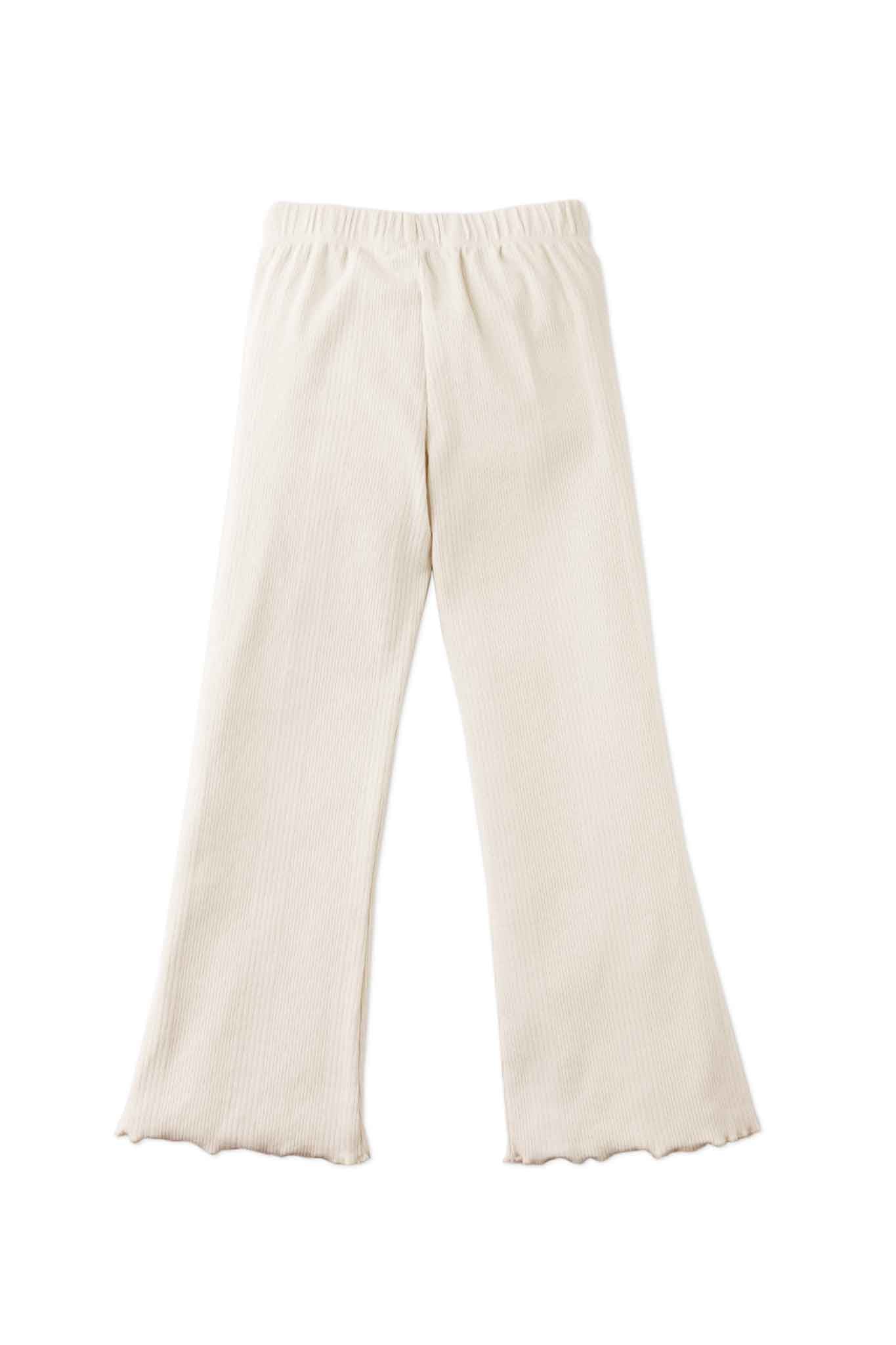 Gingersnaps Plain Ribbed Flare Leggings with Ruffle Edge