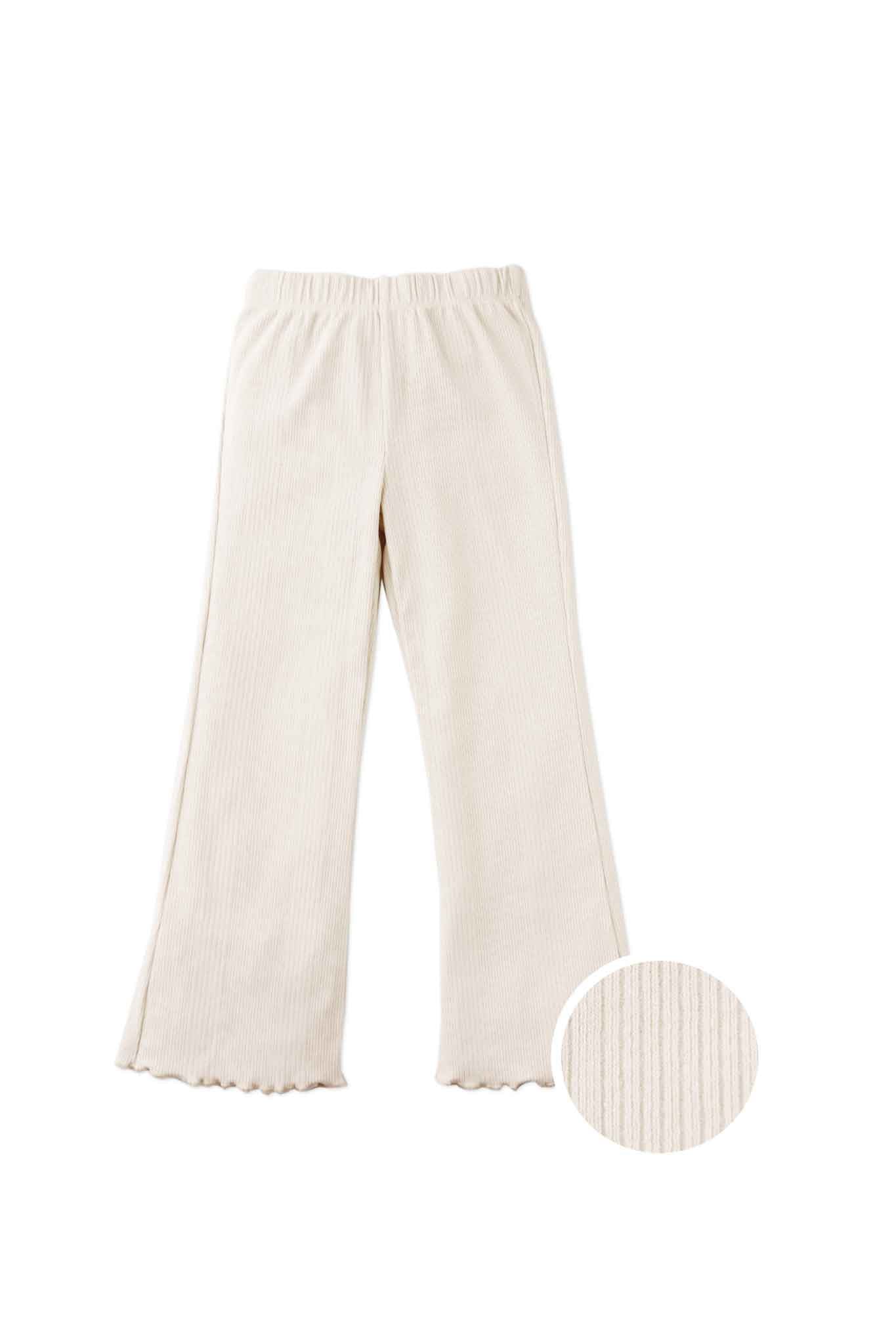 Gingersnaps Plain Ribbed Flare Leggings with Ruffle Edge