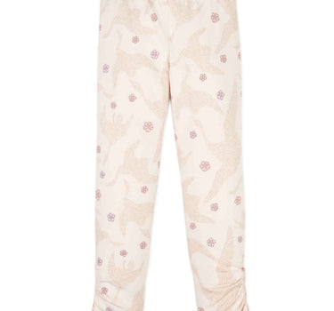 Gingersnaps All Over Swallow Print Leggings with Side Ruching
