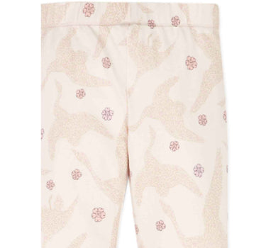 Gingersnaps All Over Swallow Print Leggings with Side Ruching