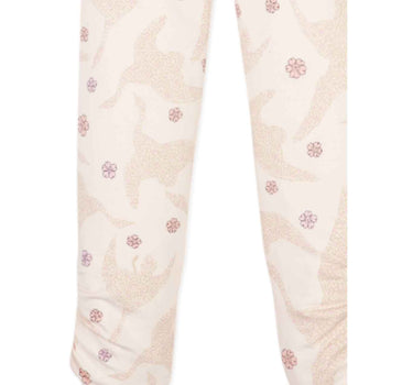Gingersnaps All Over Swallow Print Leggings with Side Ruching