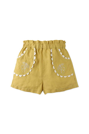 Gingersnaps Pull On Shorts with Contrast Ricrac and Cherry Embro