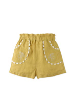 Load image into Gallery viewer, Gingersnaps Pull On Shorts With Contrast Ricrac  And Cherry Embro
