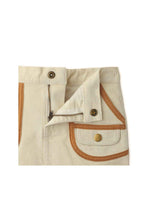 Load image into Gallery viewer, Gingersnaps Denim Short A-Line Skirt W/ Patch Pocket and Contrast Piping
