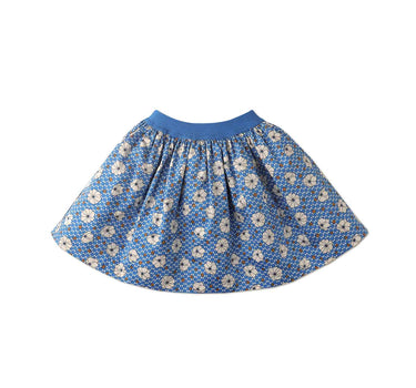 Gingersnaps Retro Floral Skirt with Lurex Waistband