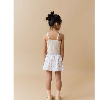 Gingersnaps All Over Print Dobby Skirt with Smocked Waist