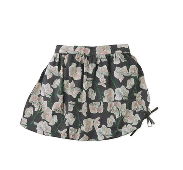 Gingersnaps Orchid Print Bubble Skirt With Side Ruching