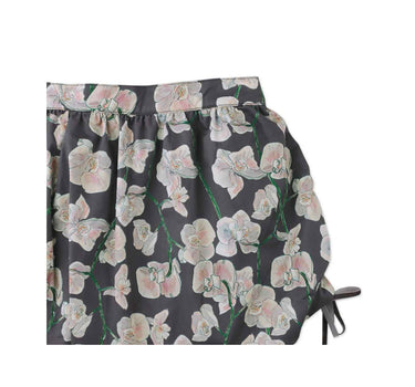 Gingersnaps Orchid Print Bubble Skirt With Side Ruching