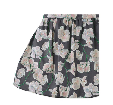 Gingersnaps Orchid Print Bubble Skirt With Side Ruching