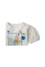 Load image into Gallery viewer, Gingersnaps Parrot Print Tee W/ Floral Sequin Embellishments
