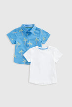 Load image into Gallery viewer, Mothercare Palm Tree Shirt And T-Shirt Set

