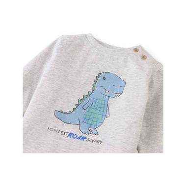 Gingersnaps Kael Baby Dino Print Long Sleeve T-Shirt