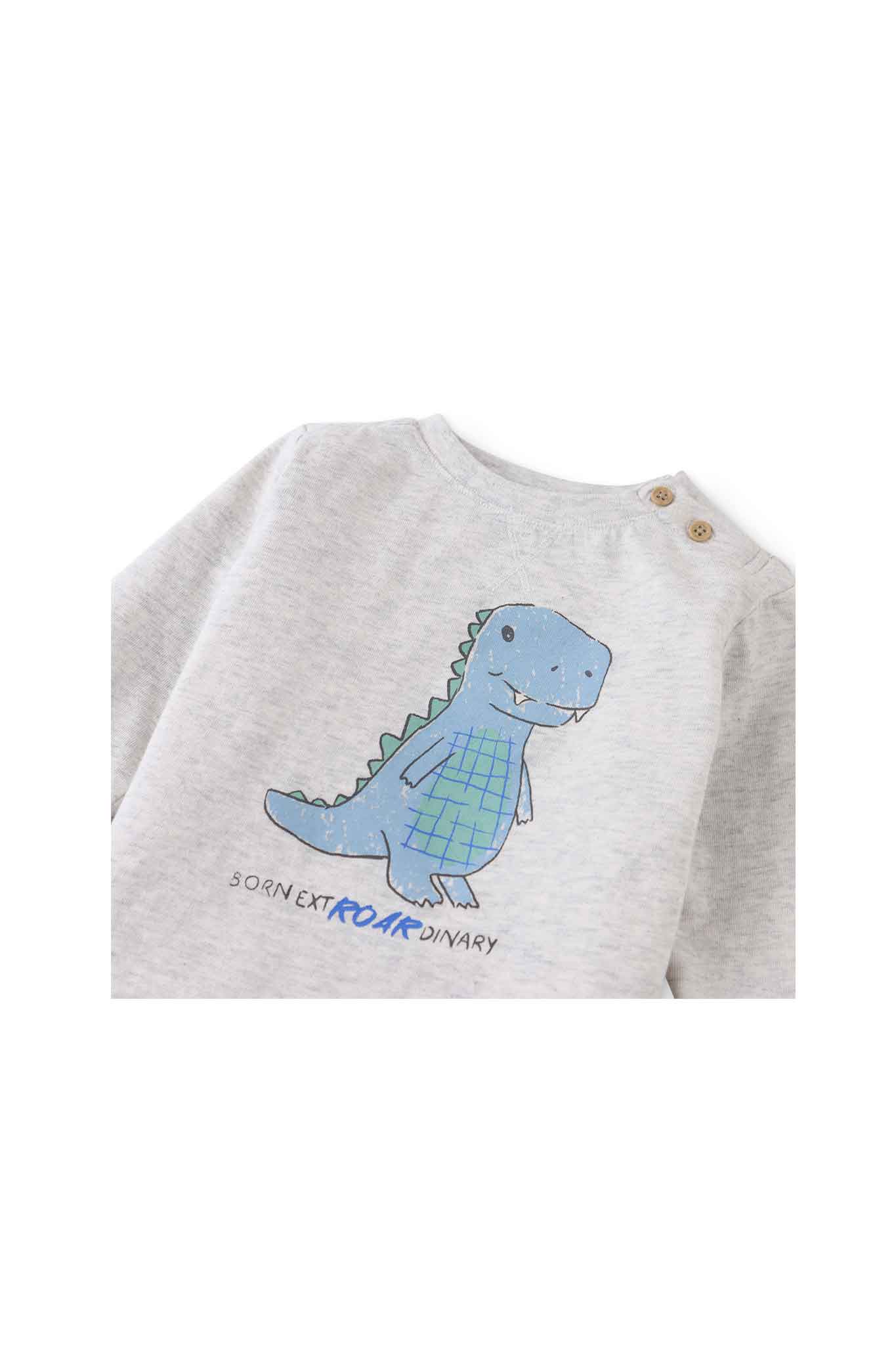 Gingersnaps Kael Baby Dino Print Long Sleeve T-Shirt