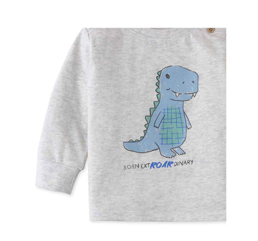 Gingersnaps Kael Baby Dino Print Long Sleeve T-Shirt