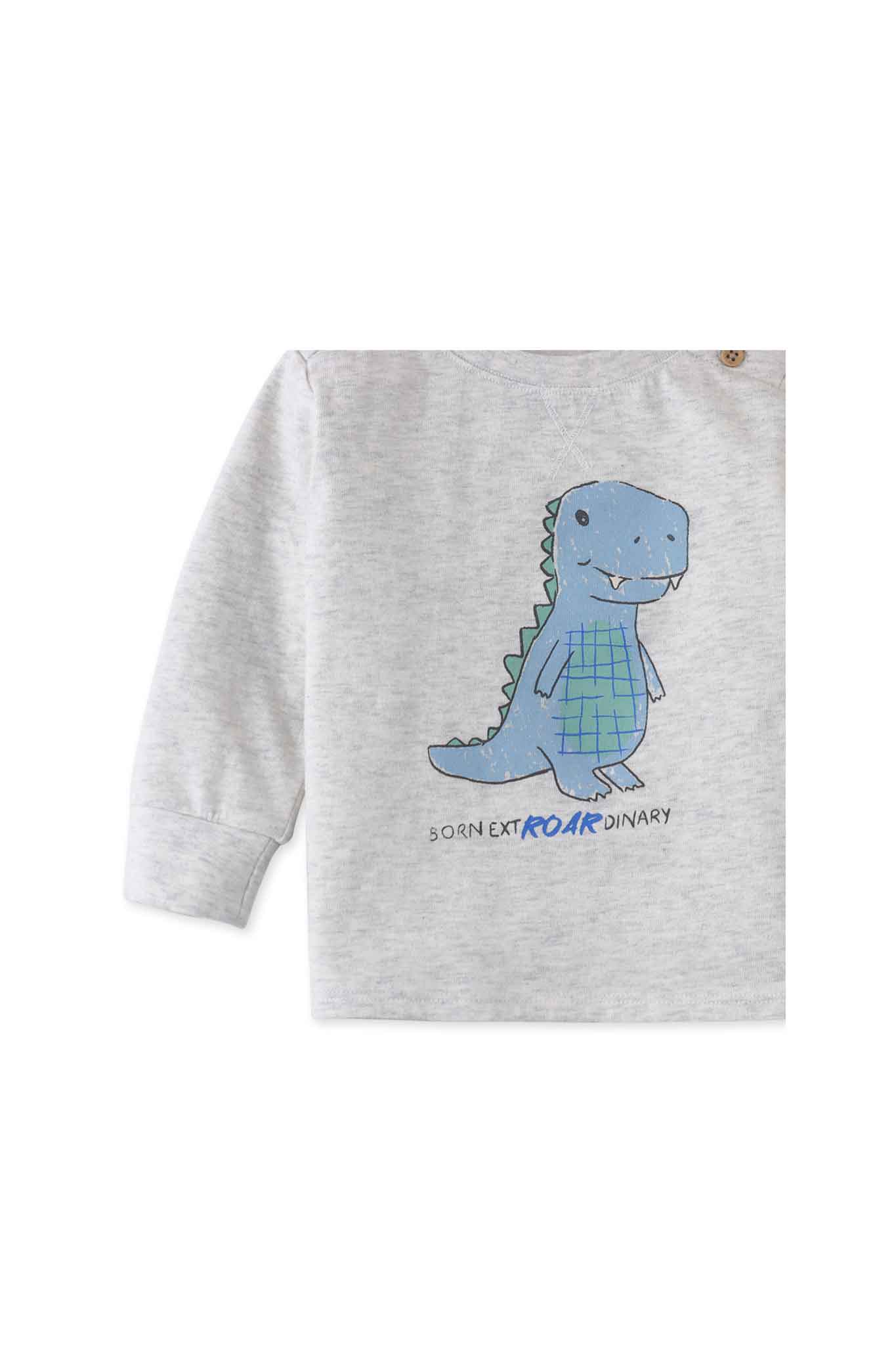 Gingersnaps Kael Baby Dino Print Long Sleeve T-Shirt