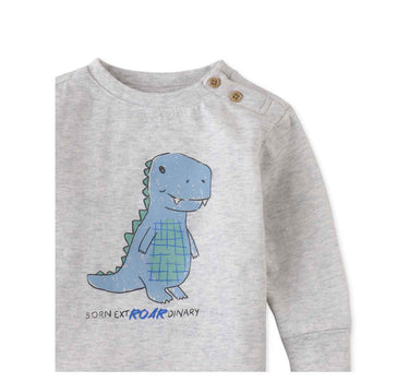 Gingersnaps Kael Baby Dino Print Long Sleeve T-Shirt
