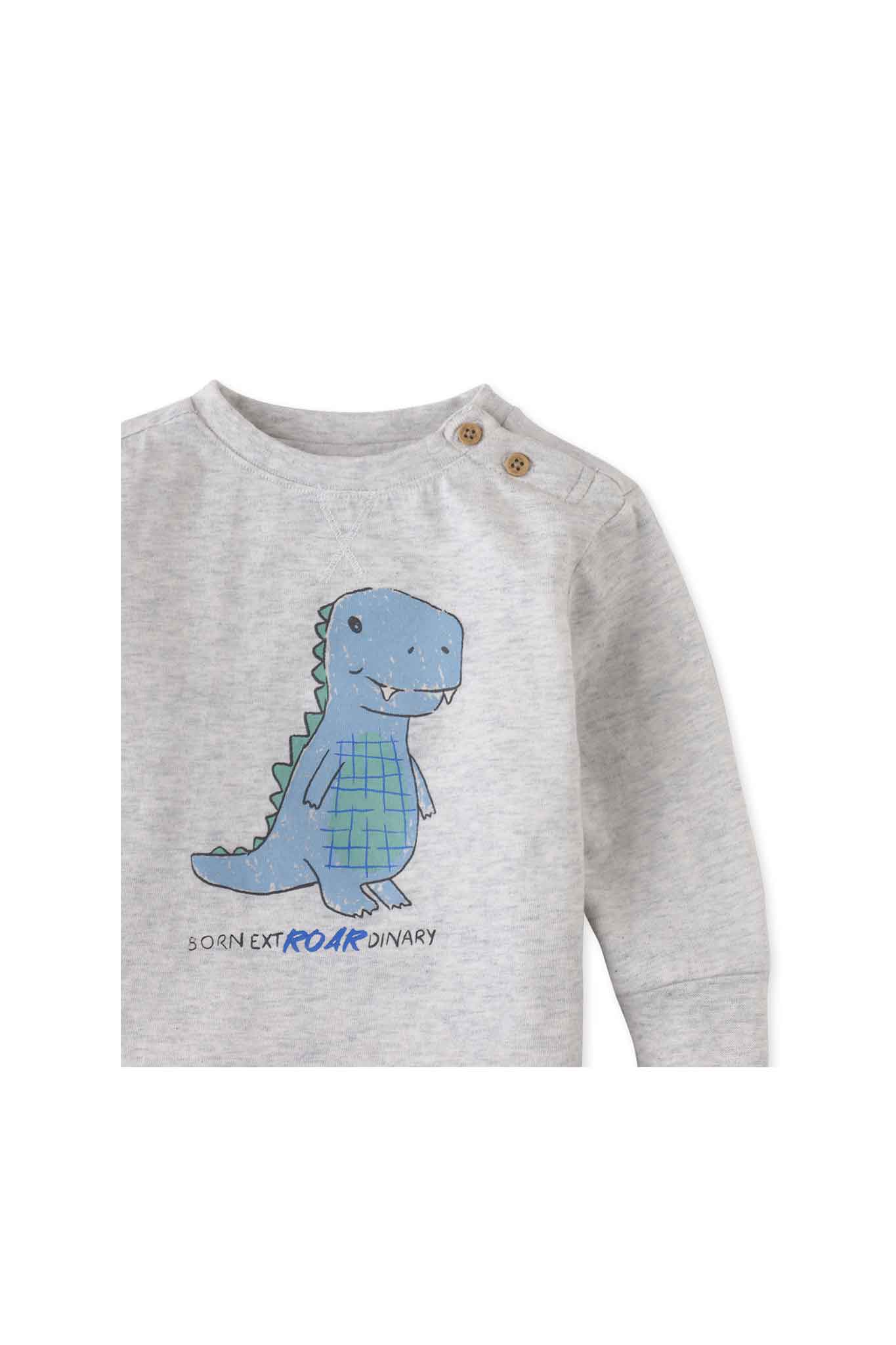 Gingersnaps Kael Baby Dino Print Long Sleeve T-Shirt
