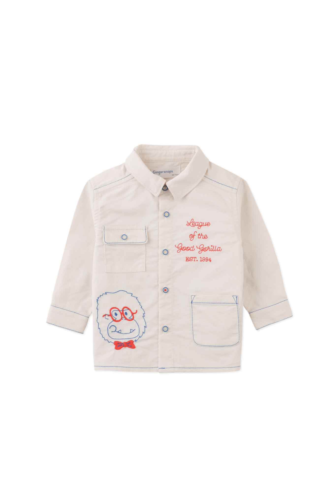 Gingersnaps Richard Embroidered Button-Down Long Sleeve Shirt