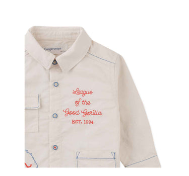Gingersnaps Richard Embroidered Button-Down Long Sleeve Shirt