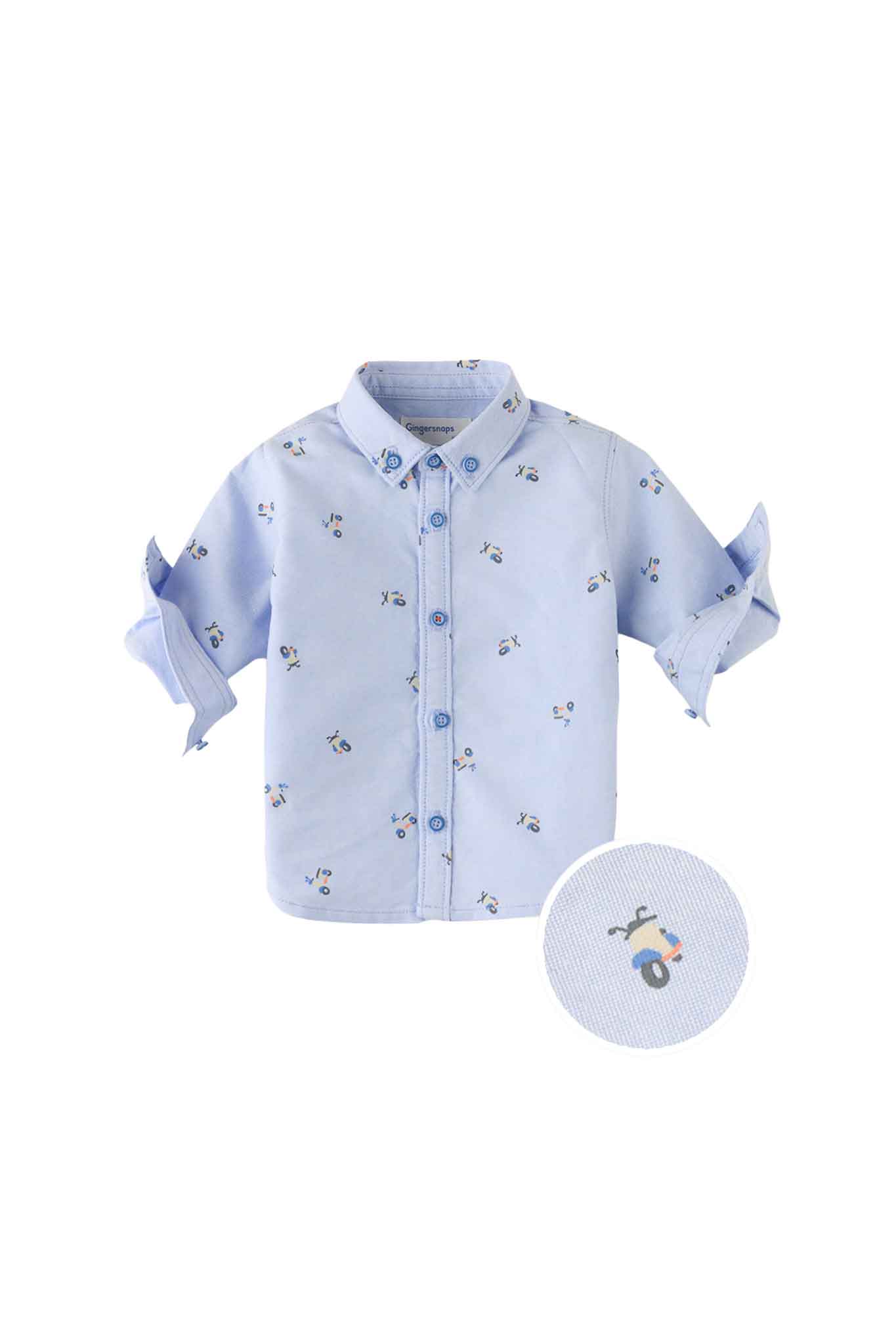 Gingersnaps Baby Tyler Button-Down Long Sleeve Shirt
