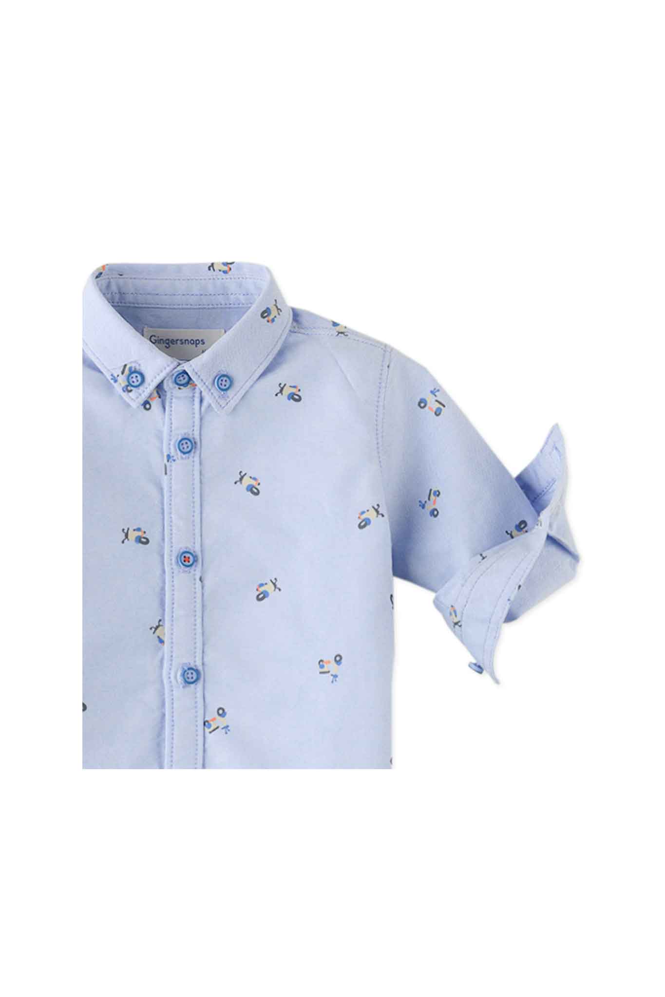 Gingersnaps Baby Tyler Button-Down Long Sleeve Shirt