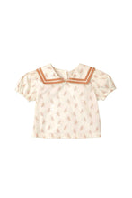 Load image into Gallery viewer, Gingersnaps Sailor Collar Puff Sleeves All Over Printed Blouse
