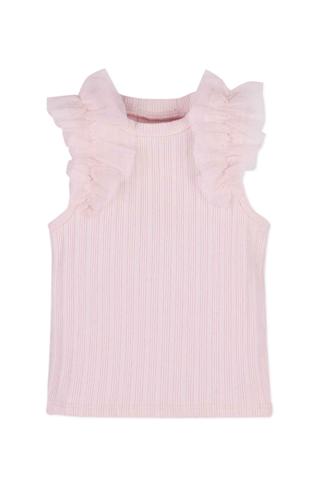 Gingersnaps Ruffled Sleeves Rib Top