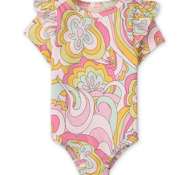 Gingersnaps Psychedelic Print Jersey Bodysuit