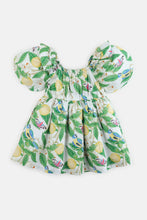 Load image into Gallery viewer, Gingersnaps Lemon Print Puff Sleeves Dress
