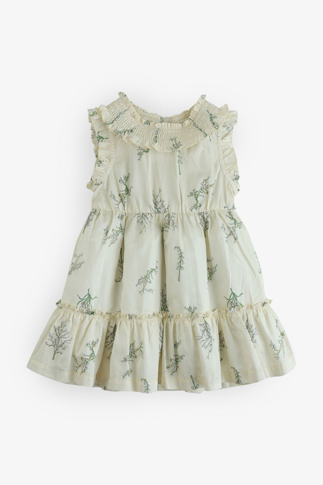 Gingersnaps Printed Smocked Collar Dress