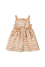 Load image into Gallery viewer, Gingersnaps Embroidered Gingham Eyelet Dress with Tassel
