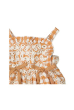 Load image into Gallery viewer, Gingersnaps Embroidered Gingham Eyelet Dress with Tassel
