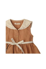 Load image into Gallery viewer, Gingersnaps Sailor Collar Waisted Dress with Button Opening On Front &amp; Woven Belt
