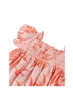 Load image into Gallery viewer, Gingersnaps Fire Floral Print Cheesecloth Smocked Dress
