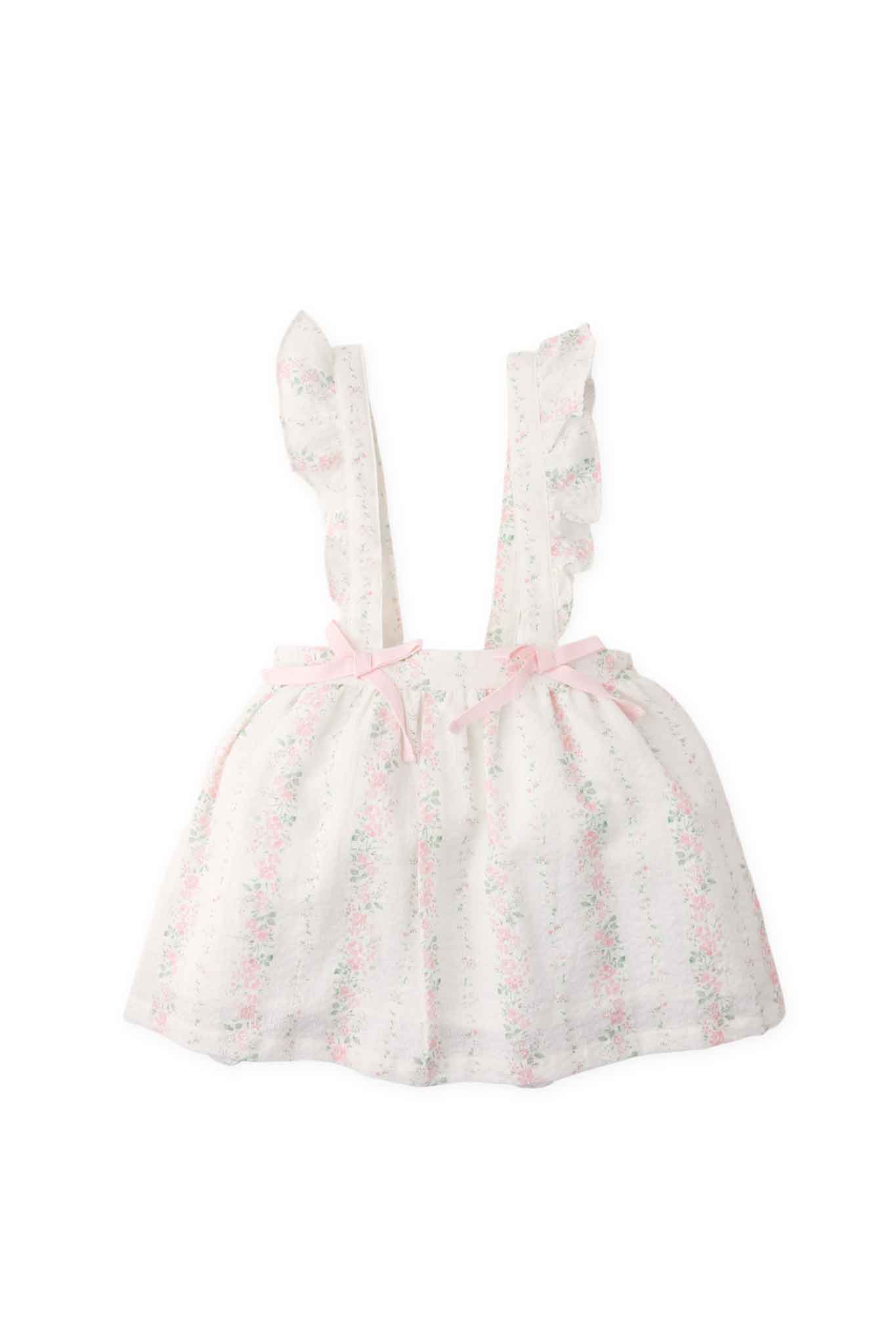 Gingersnaps Printed Cotton Jumper Skirt With Short Sleeve Inner Blouse