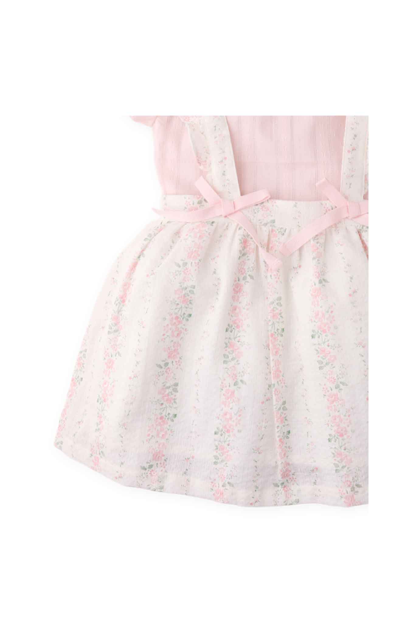 Gingersnaps Printed Cotton Jumper Skirt With Short Sleeve Inner Blouse