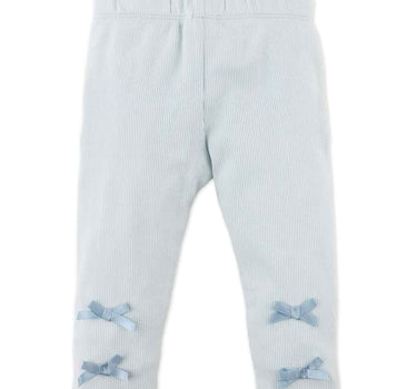 Gingersnaps Ribbed Leggings With Back Bows, and Merrow-Edged Hem