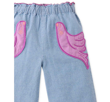 Gingersnaps Soft Washed Denim Pants with Bird Patch Pockets