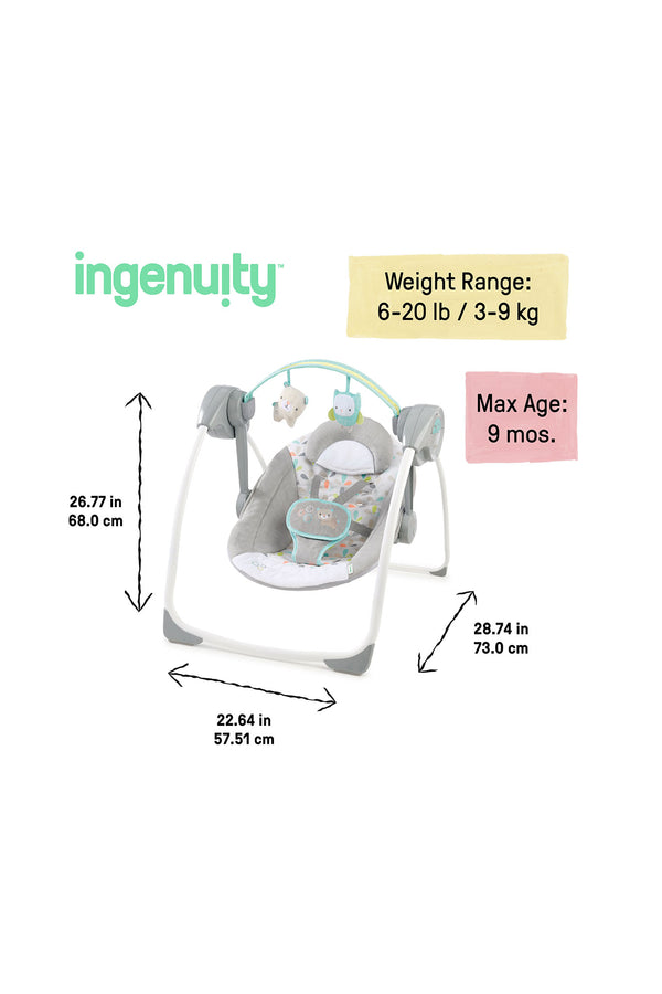 Ingenuity Comfort Go Compact Portable Baby Swing