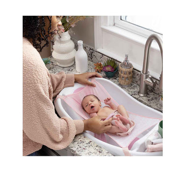 Ingenuity Comfy Clean Deluxe Newborn to Toddler Bather Pink