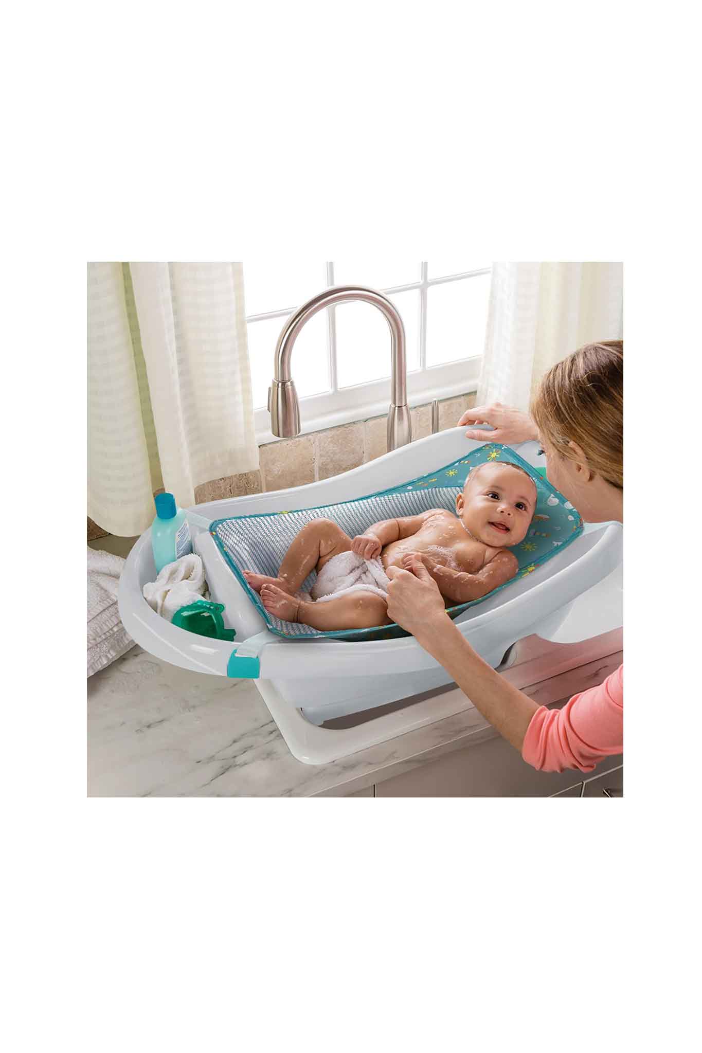 Ingenuity Comfy Clean Deluxe Newborn to Toddler Bather Grey